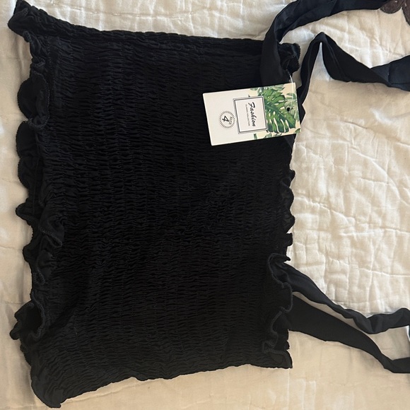 Zara Black Ruffled Top - Picture 2 of 3